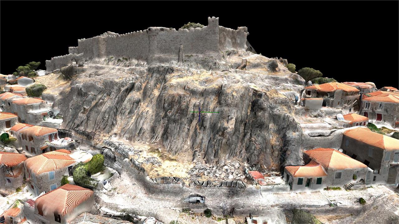 Stabilization of the southern rocky slope and the corresponding outer wall of the Molyvos Fortress, Lesvos Prefecture.